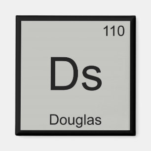 Douglas Name Chemistry Element Periodic Table Magnet