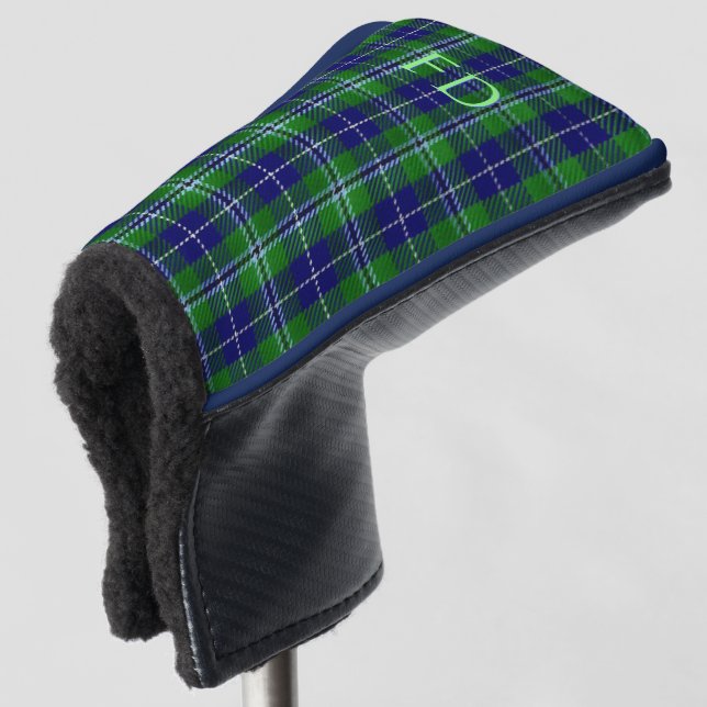 Douglas Official Tartan with monogram / initials Golf Head Cover (3/4 Front)