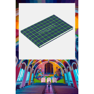 Douglas Official Tartan with monogram / name Guest Book