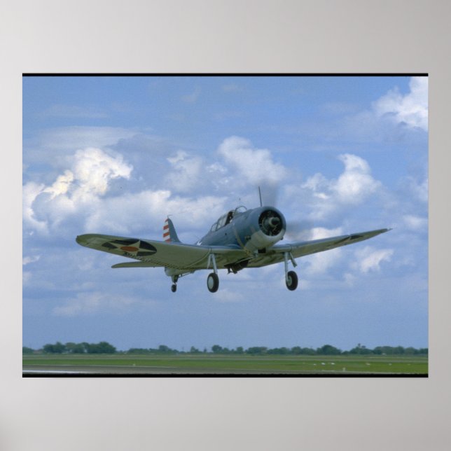 Douglas SBD Dauntless, Flying, Front_WWII Planes Poster (Front)