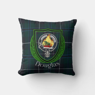 Douglas Scottish Clan Tartan & Crest Cushion