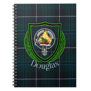 Douglas Scottish Clan Tartan & Crest Notebook