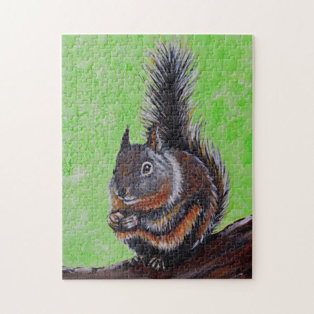 Douglas Squirrel Painting 2 Jigsaw Puzzle (Vertical)