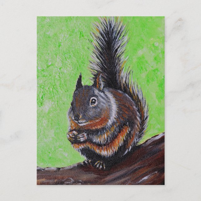 Douglas Squirrel Painting 2 Postcard (Front)
