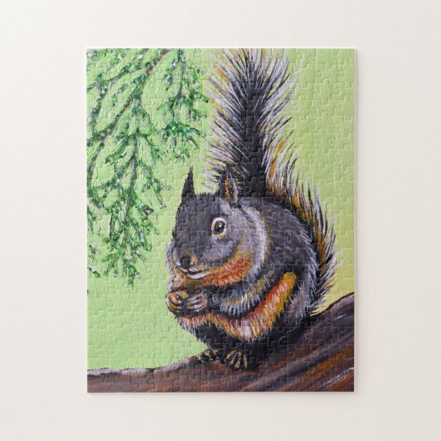 Douglas Squirrel Painting Jigsaw Puzzle (Vertical)