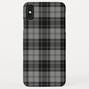 Douglas tartan black gray plaid iPhone XS max case