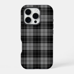 Douglas tartan black gray plaid iPhone 16 pro case