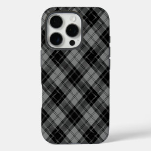 Douglas tartan black grey plaid iPhone 16 pro case