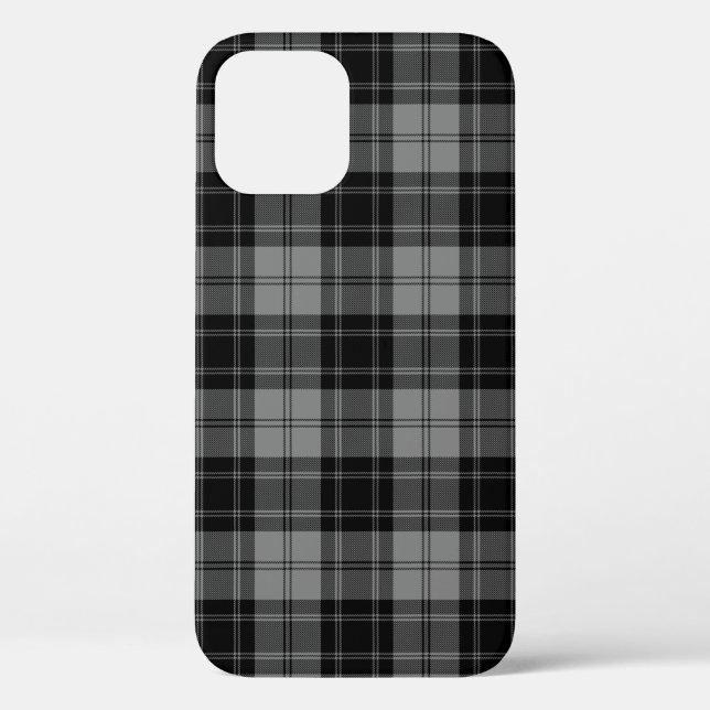 Douglas tartan black grey plaid Case-Mate iPhone case (Back)