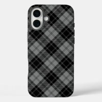 Douglas tartan black grey plaid