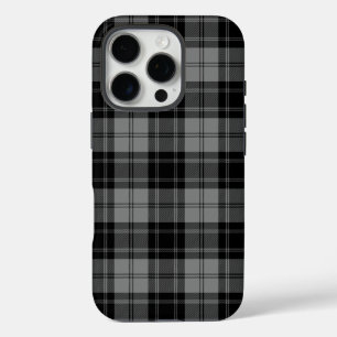 Douglas tartan black grey plaid iPhone 16 pro case