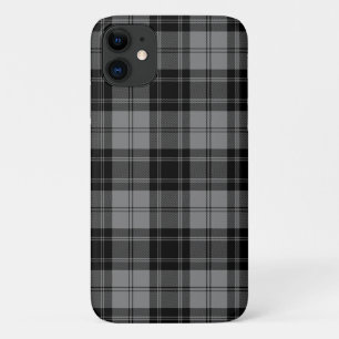 Douglas tartan black grey plaid iPhone 11 case