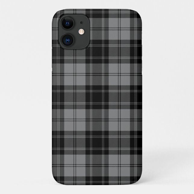 Douglas tartan black grey plaid Case-Mate iPhone case (Back)