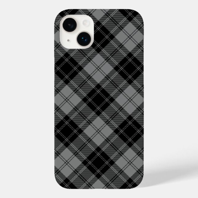 Douglas tartan black grey plaid Case-Mate iPhone case (Back)