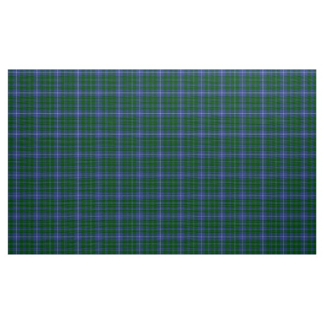 Douglas Tartan Blue Green and Black Plaid Fabric (Yard)