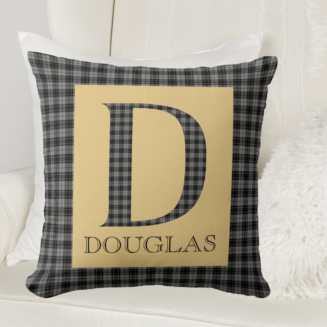 Douglas Tartan Monogram D  Cushion (Creator Uploaded)