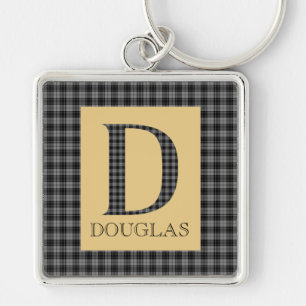 Douglas Tartan Monogram D  Key Ring