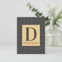 Douglas Tartan Monogram D