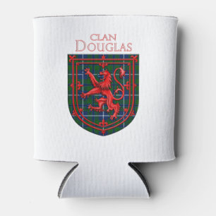 Douglas Tartan Scottish Plaid Lion Rampant Can Cooler