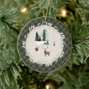 Douglas Weathered Original Scottish Tartan Ceramic Ornament