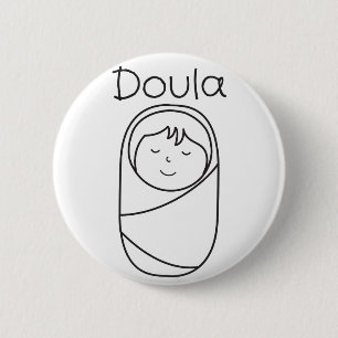 Doula and Baby- Doula Gift 6 Cm Round Badge