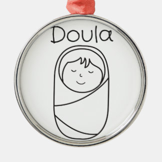 Doula and Baby- Doula Gift Metal Ornament