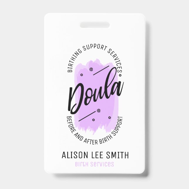 Doula Birth Coach ID Badge (Front)