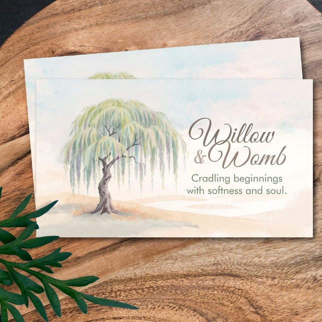 Doula - Birth Coach - Midwife - Willow Tree Business Card (Creator Uploaded)