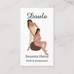 Doula Birth Postpartum Boho Pregnancy Coach Business Card