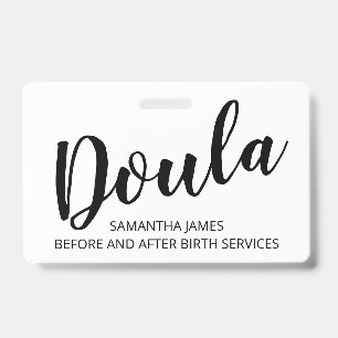 Doula Birth Services Name Badge ID Badge