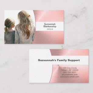 Doula Family Support Services Professional Photo Business Card