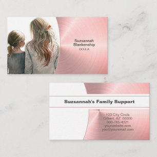 Doula Family Support Services Professional Photo Business Card