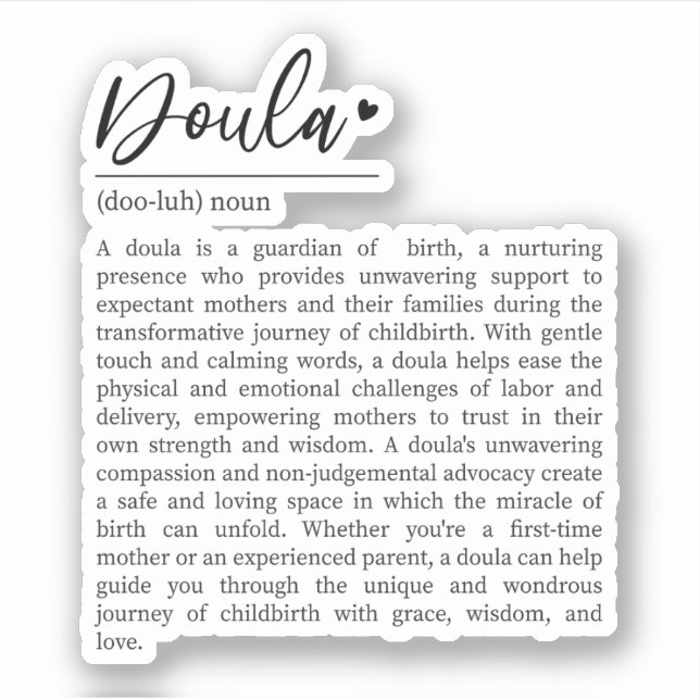 Doula Gift, Birth Worker, Doula Definition (Front)