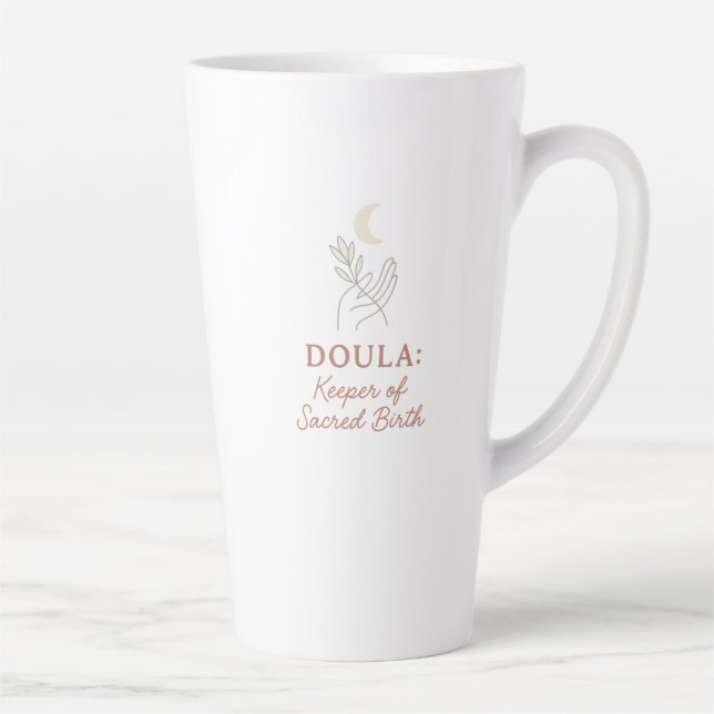 Doula gift for birthday christmas or thank you  latte mug (Right)