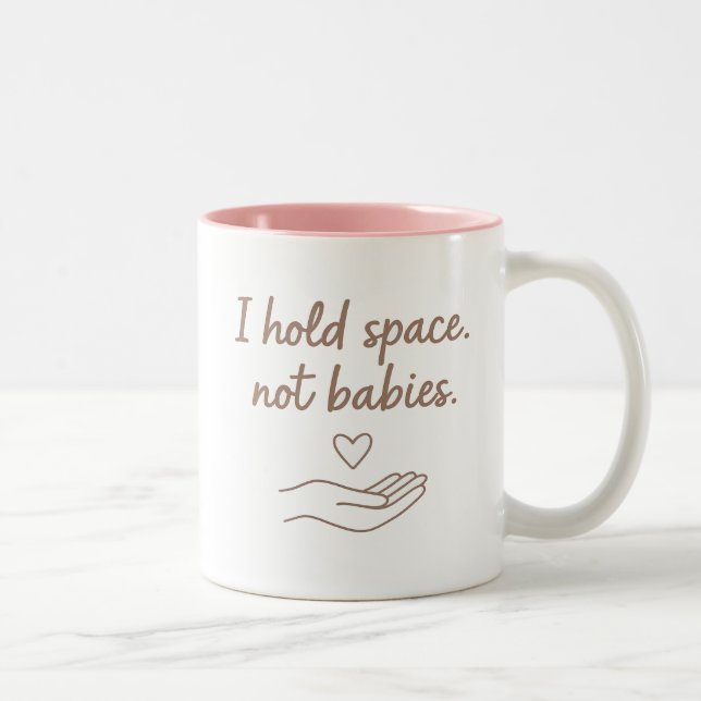 Doula gift for birthday christmas or thank you  Two-Tone coffee mug (Right)
