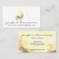 Doula Gold Watercolor Pregnant Baby Newborn