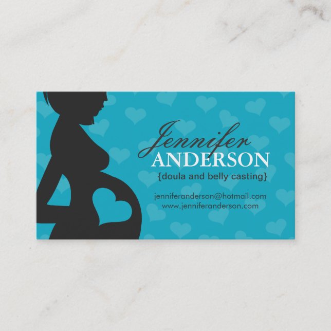 Doula, Midwife and Belly Casting Business Cards (Front)