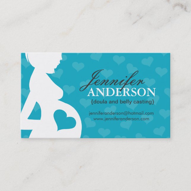Doula, Midwife and Belly Casting Business Cards (Front)