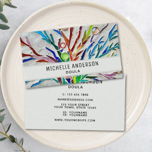Doula Midwife Birthing Coach Colourful Business Card