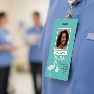 Doula Midwife Photo Identification Stork Delivery ID Badge