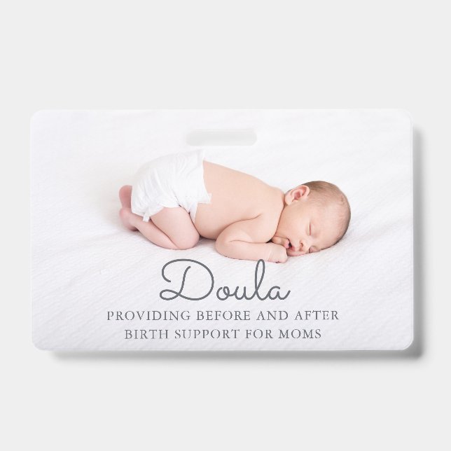 Doula Photo Birth Support Name ID Badge (Front)