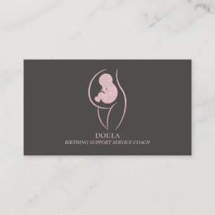 Doula Pregnancy Mum Midwife Birth Coach branding Business Card