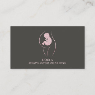 Doula Pregnancy Mum Midwife Birth Coach branding Business Card