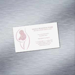 Doula Pregnancy Nurse Mum Birth Coach Magnetic Business Card