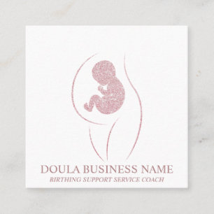 Doula Pregnancy Nurse Newly Mum Birth Coach Baby Square Business Card