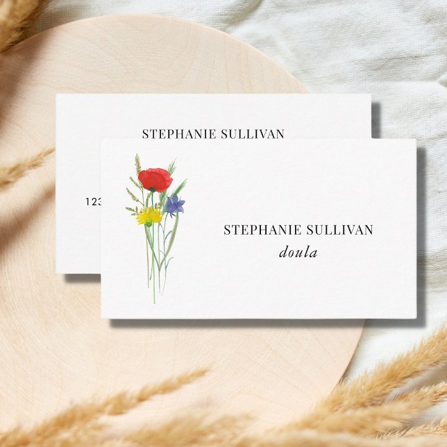 Doula Wildflower Business Card (Creator Uploaded)