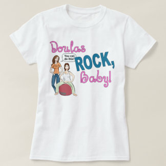 Doulas Rock! Ladies Baby doll t-shirt