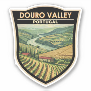 Douro Valley Portugal Travel Art Vintage