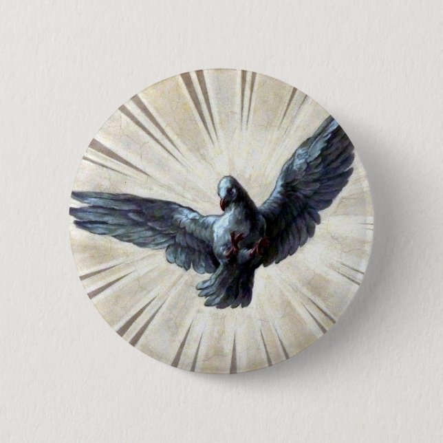 dove 6 cm round badge (Front)