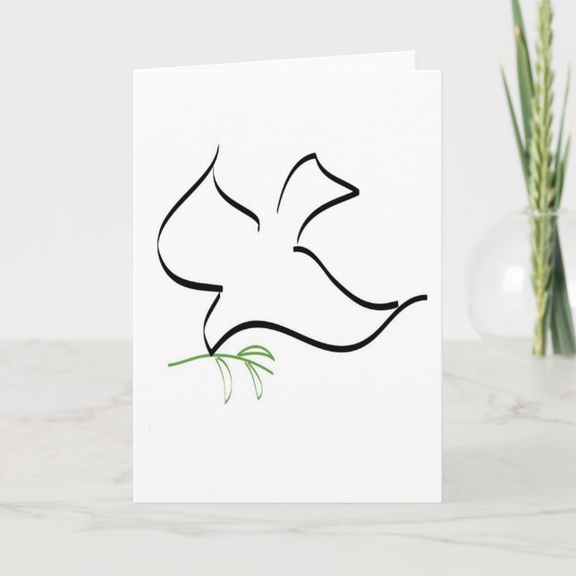 Dove and Olive Branch Image Card (Front)
